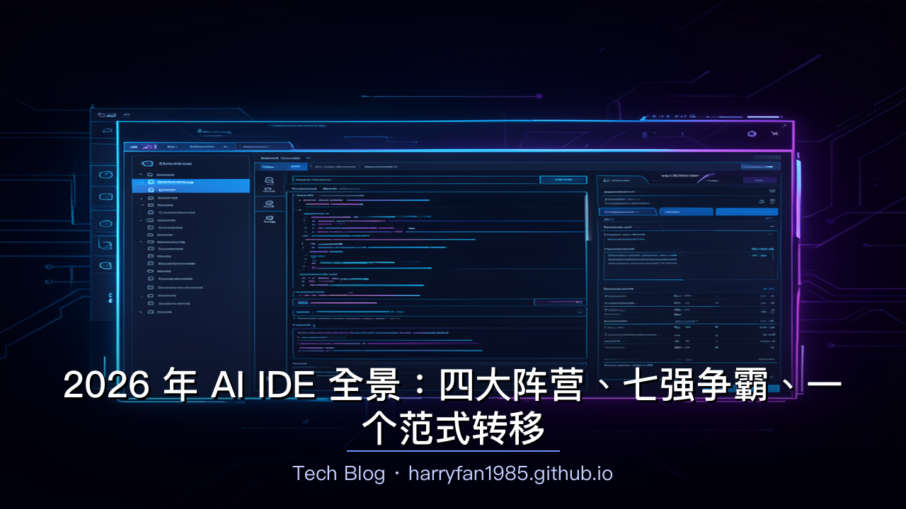 2026 年 AI IDE 全景：四大阵营、七强争霸、一个范式转移