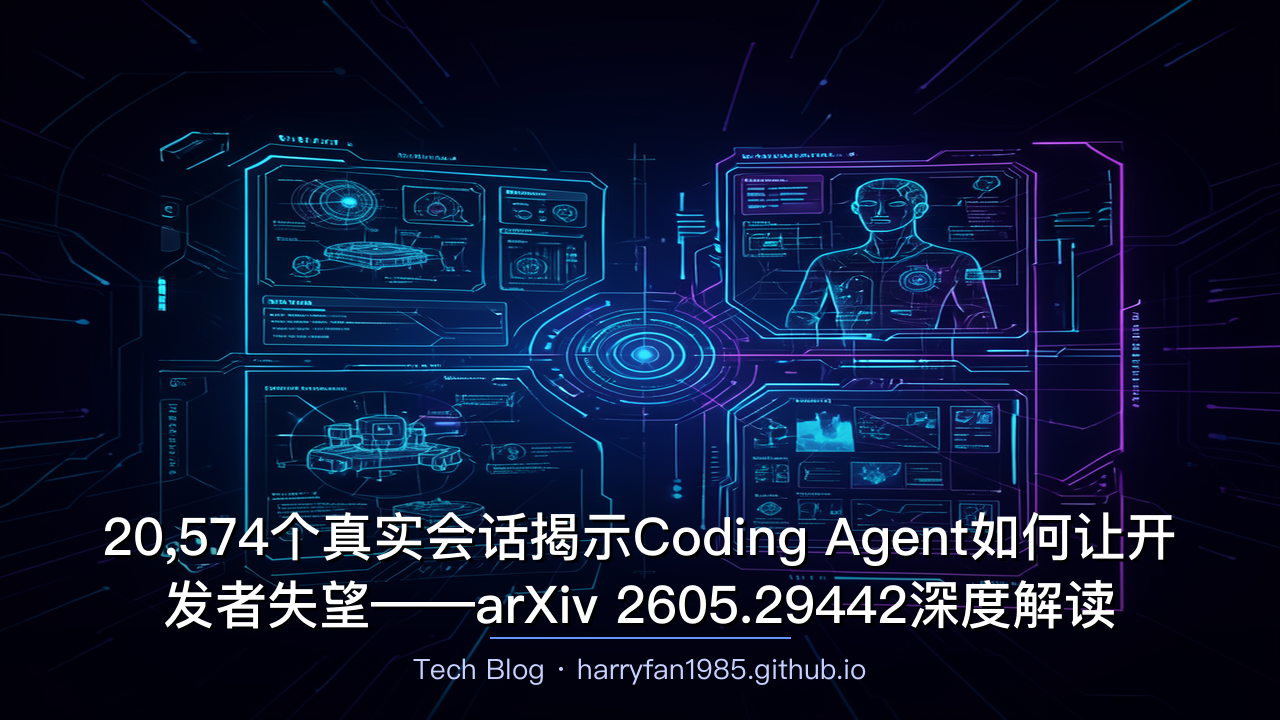20,574个真实会话揭示Coding Agent如何让开发者失望——arXiv 2605.2944