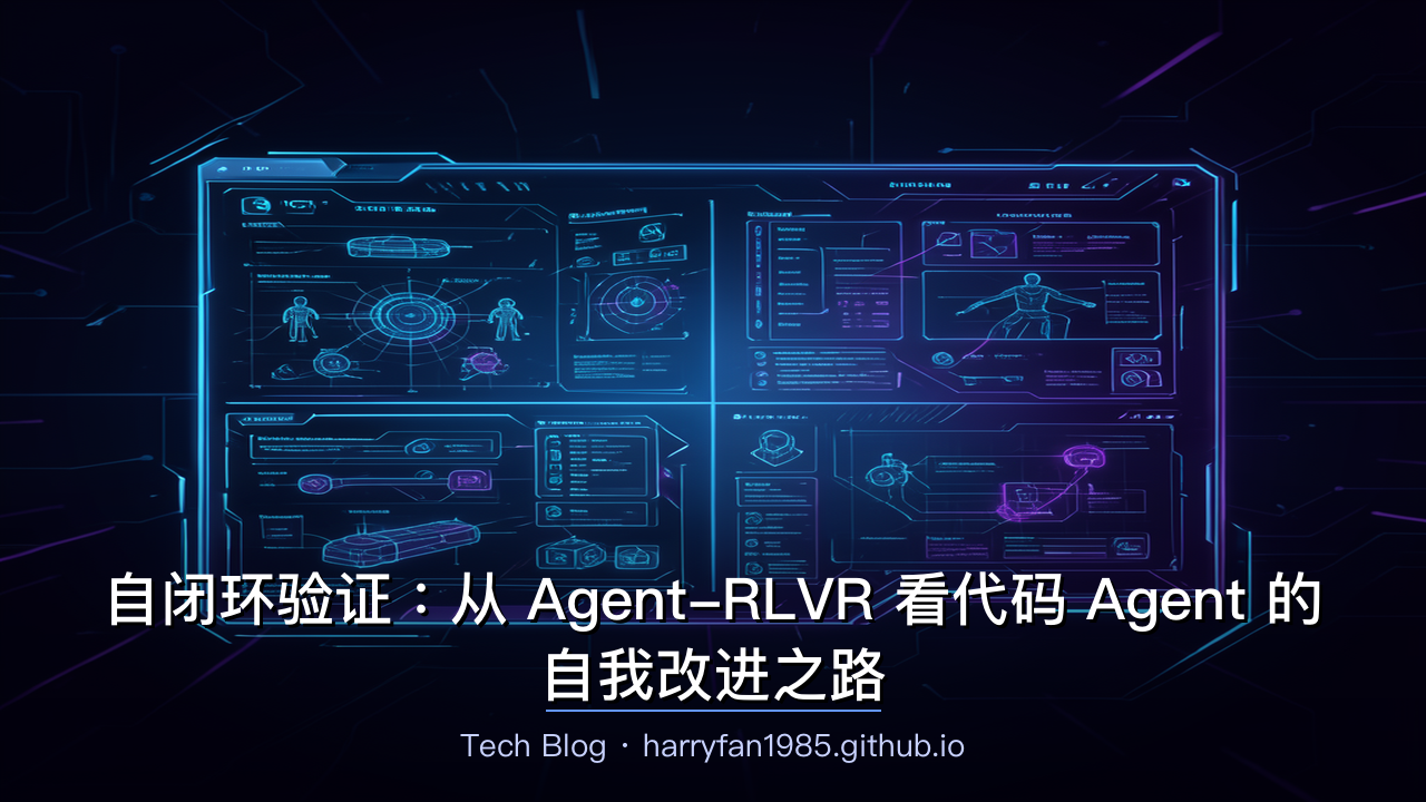 自闭环验证：从 Agent-RLVR 看代码 Agent 的自我改进之路