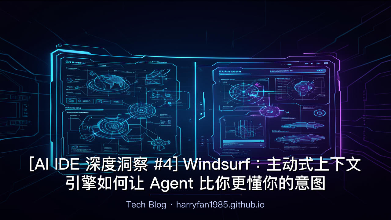 [AI IDE 深度洞察 #4] Windsurf：主动式上下文引擎如何让 Agent 比你更懂你的