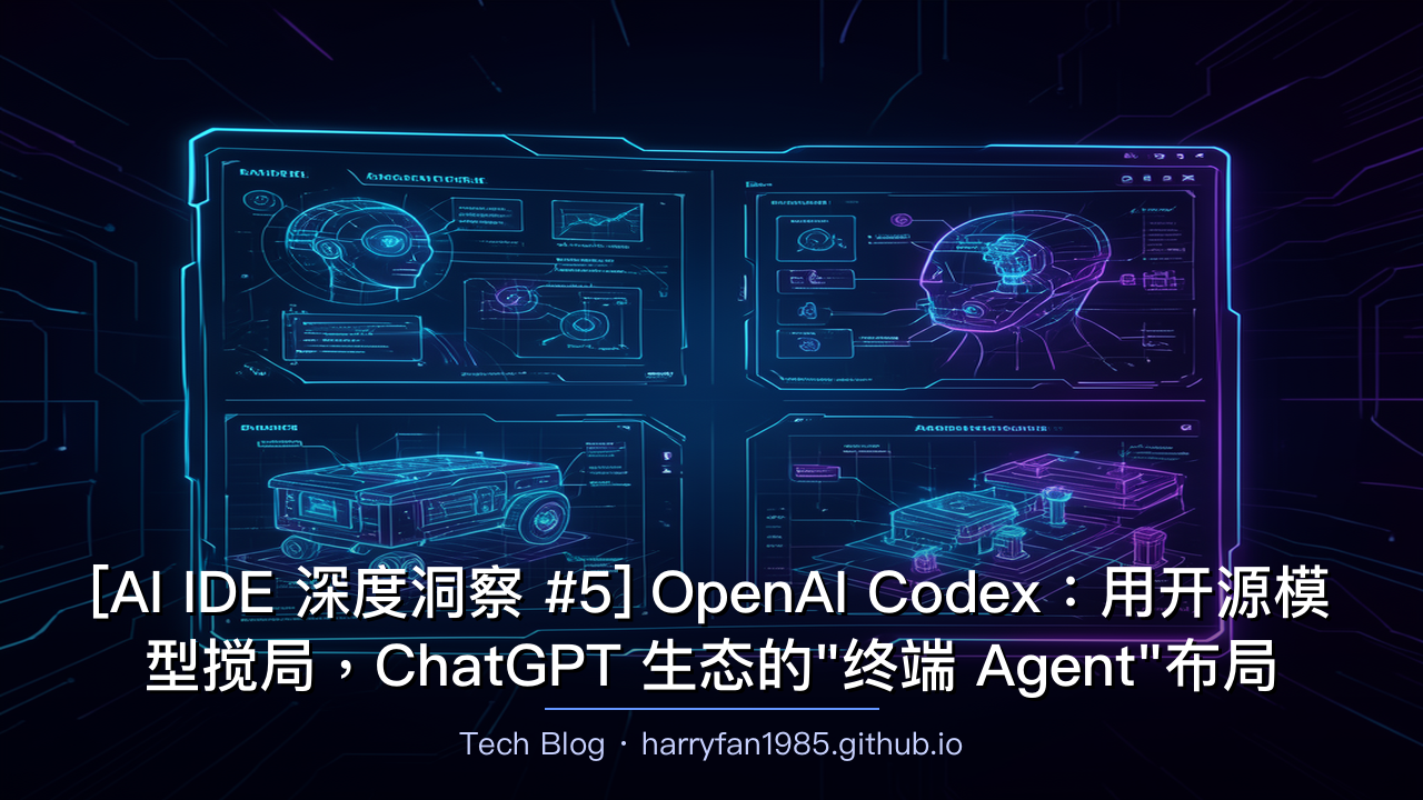 [AI IDE 深度洞察 #5] OpenAI Codex：用开源模型搅局，ChatGPT 生态的