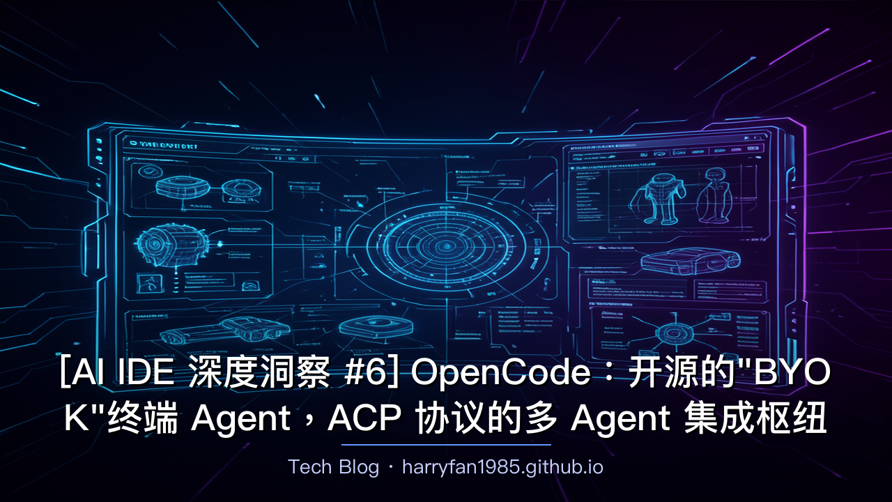 [AI IDE 深度洞察 #6] OpenCode：开源的