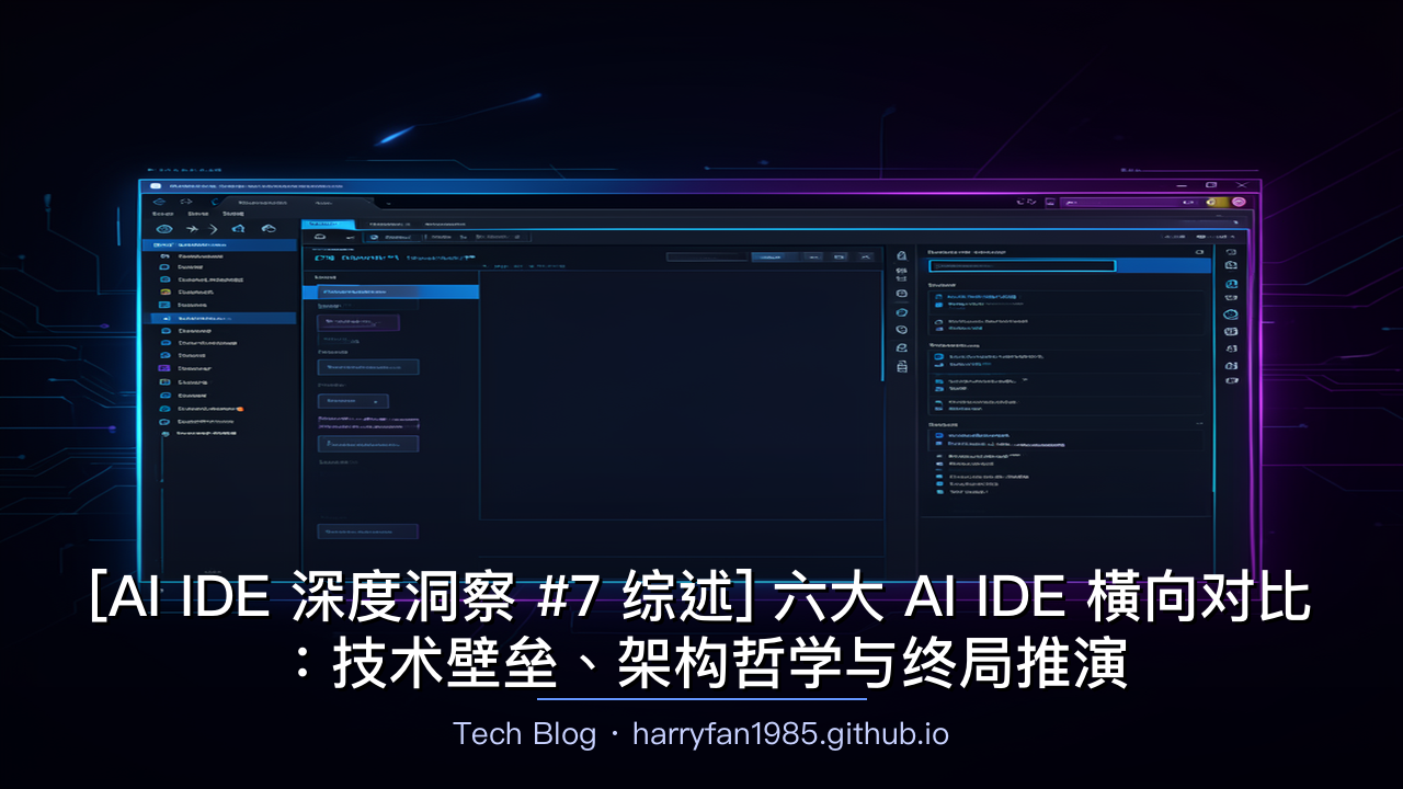 [AI IDE 深度洞察 #7 综述] 六大 AI IDE 横向对比：技术壁垒、架构哲学与终局推演