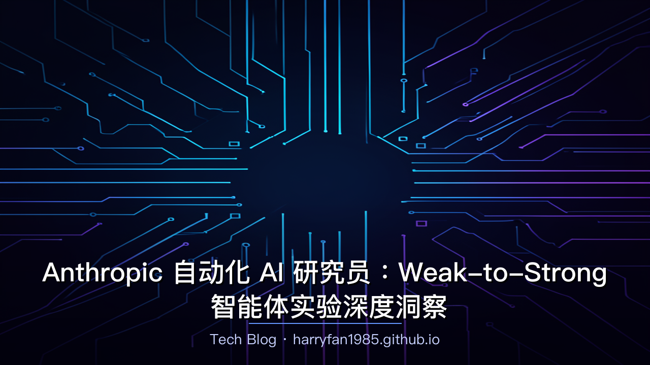 Anthropic 自动化 AI 研究员：Weak-to-Strong 智能体实验深度洞察