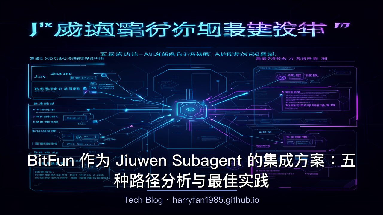BitFun 作为 Jiuwen Subagent 的集成方案:五种路径分析与最佳实践