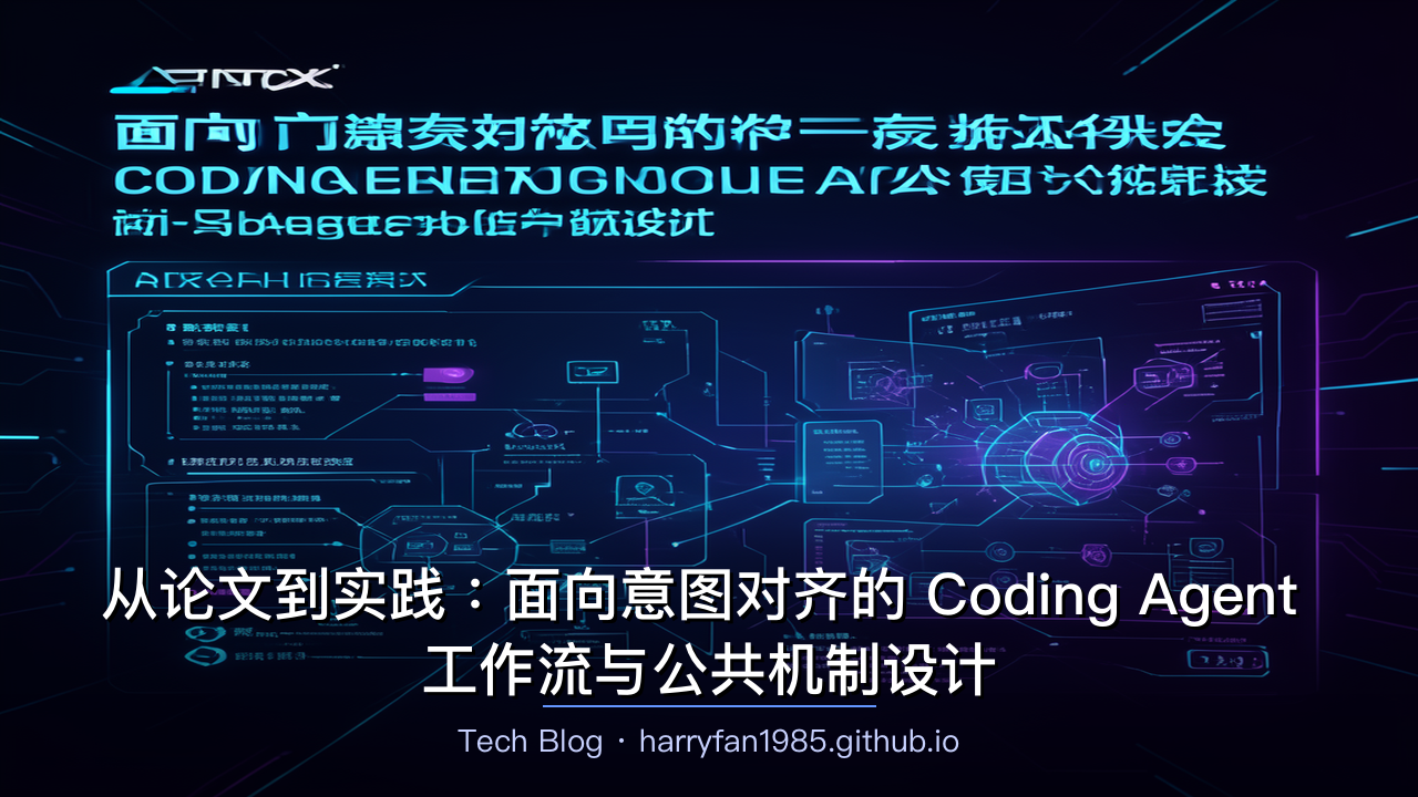 从论文到实践：面向意图对齐的 Coding Agent 工作流与公共机制设计