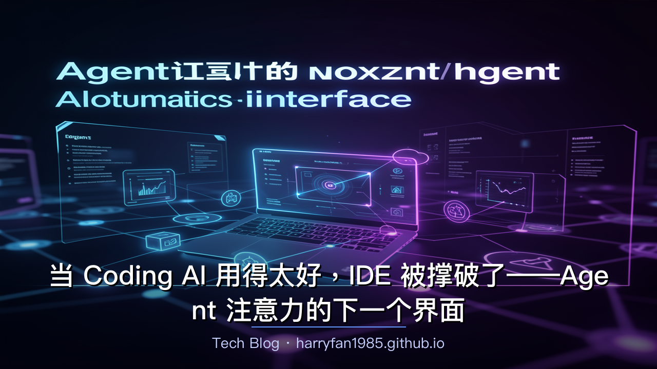 当 Coding AI 用得太好,IDE 被撑破了——Agent 注意力的下一个界面