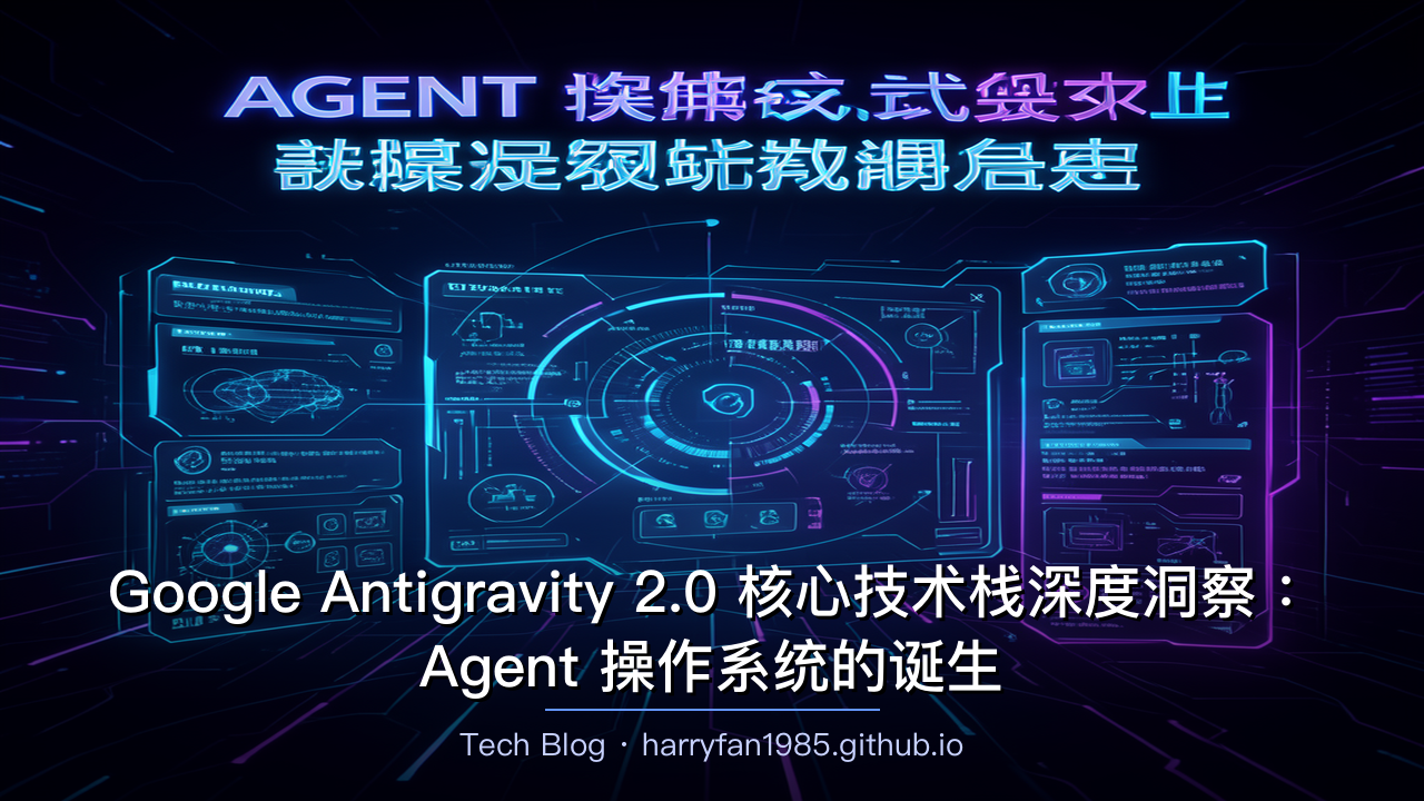 Google Antigravity 2.0 核心技术栈深度洞察：Agent 操作系统的诞生