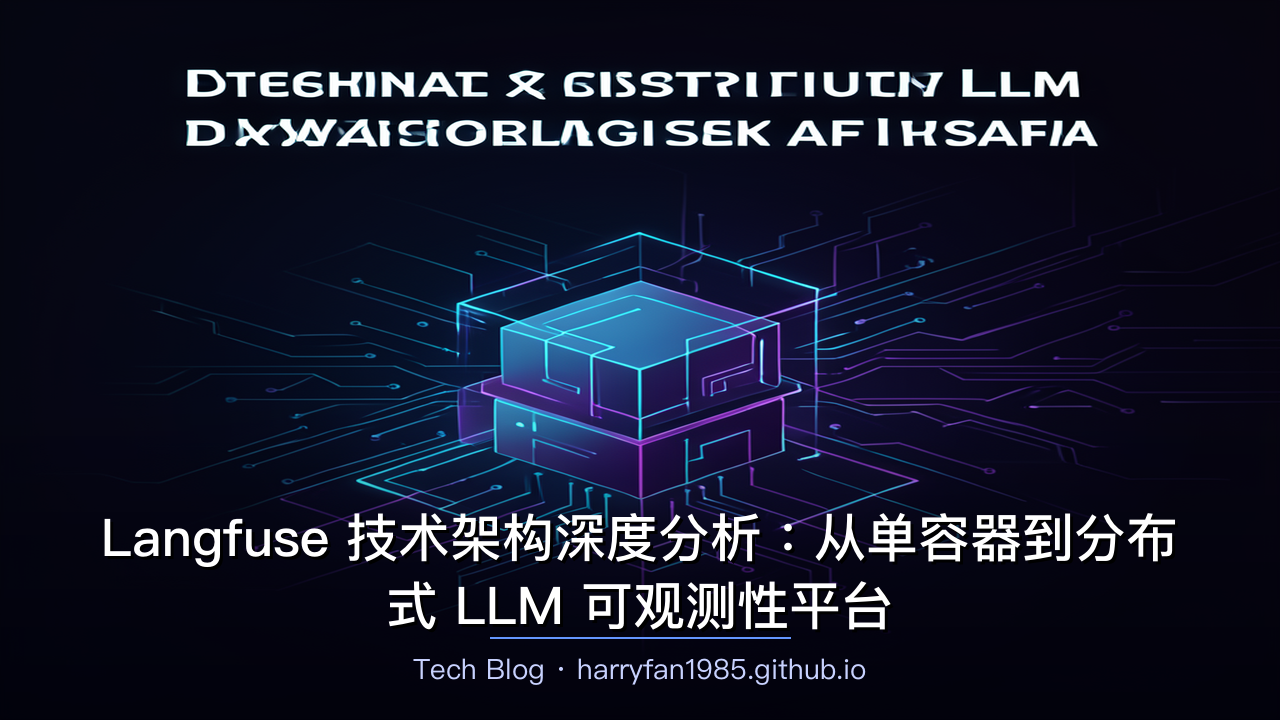 Langfuse 技术架构深度分析:从单容器到分布式 LLM 可观测性平台