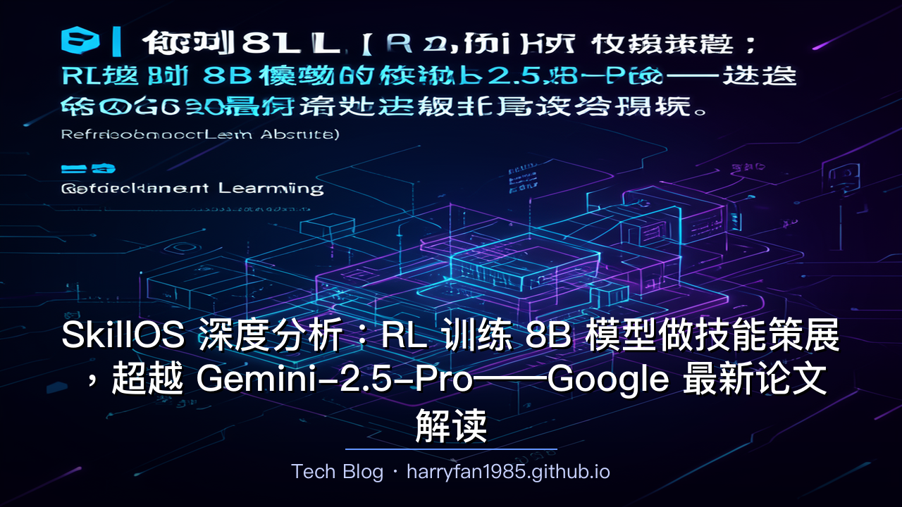 SkillOS 深度分析:RL 训练 8B 模型做技能策展,超越 Gemini-2.5-Pro——G